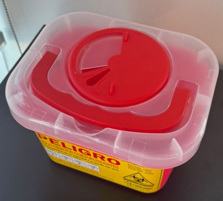 Contenedor Rojo Cortopunzante 3 litros