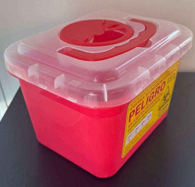Contenedor Rojo Cortopunzante 5 litros