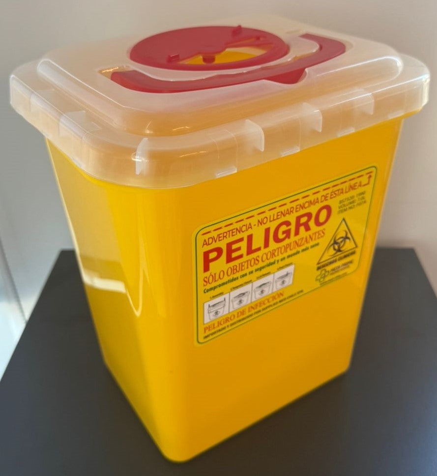 Contenedor Amarillo Cortopunzante 7 litros