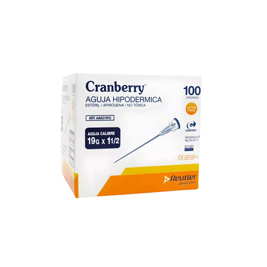 Agujas Hipodérmicas 25G x 5/8" - Caja de 100 Unid
