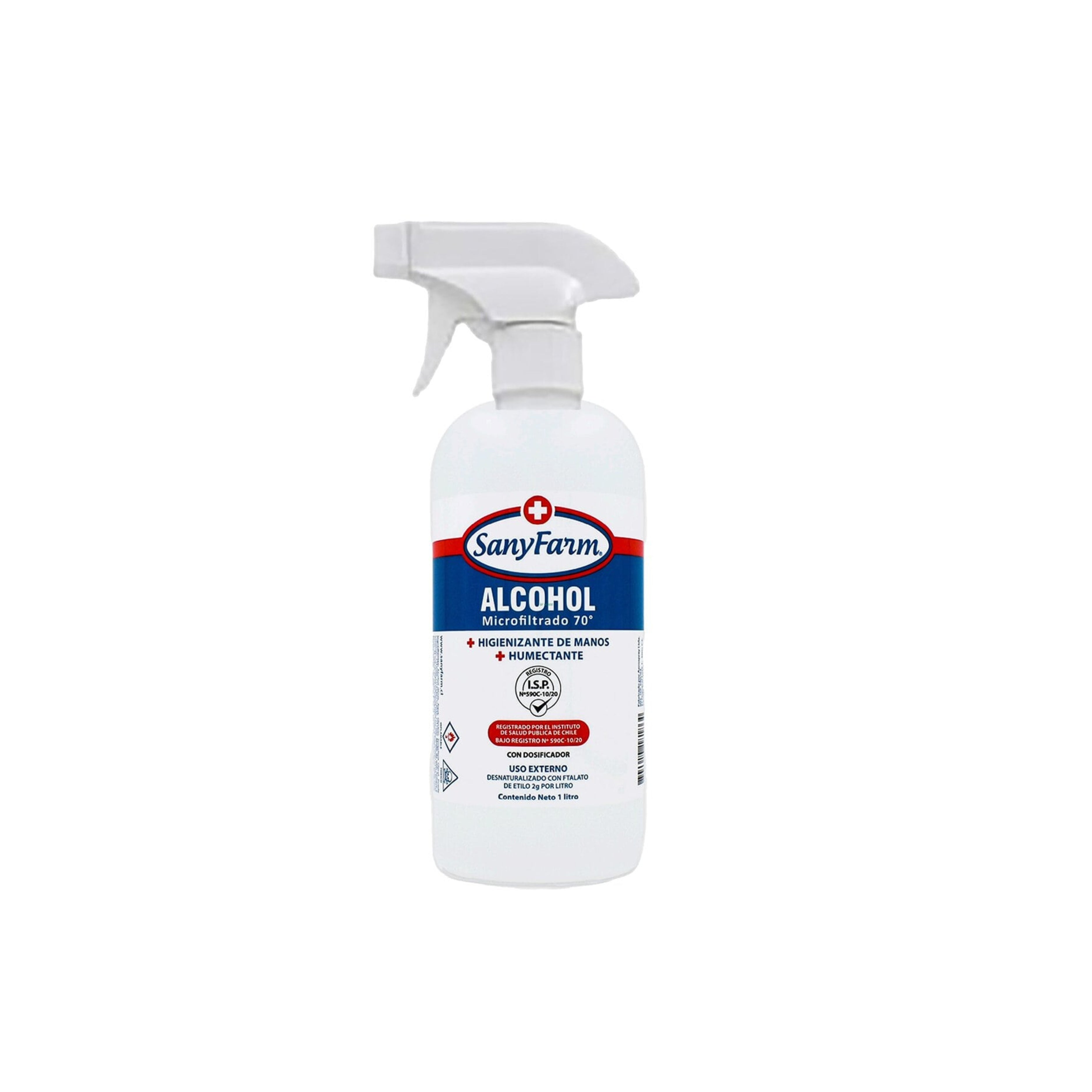 Alcohol microfiltrado con Gatillo 70% 1 ltr