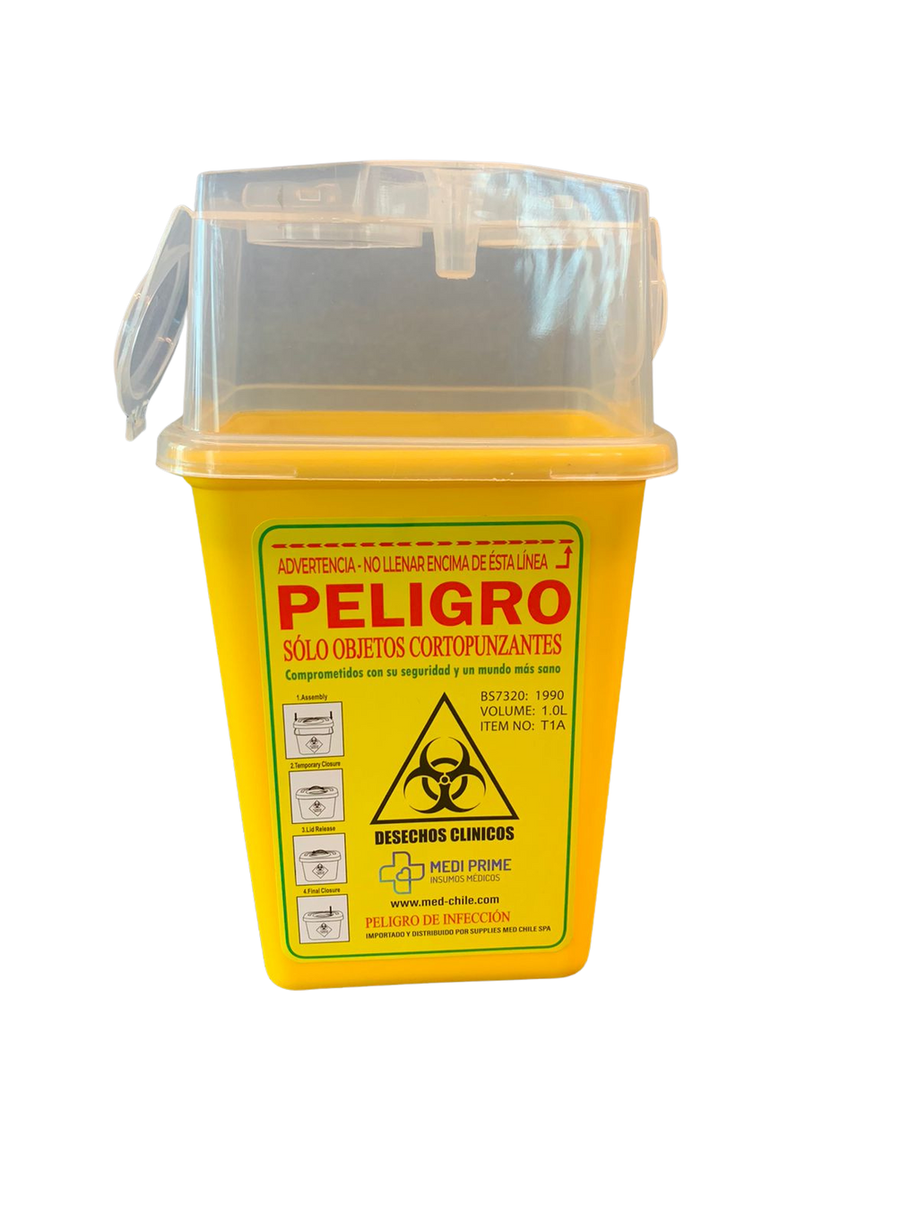 Contenedor Amarillo Cortopunzante 1L