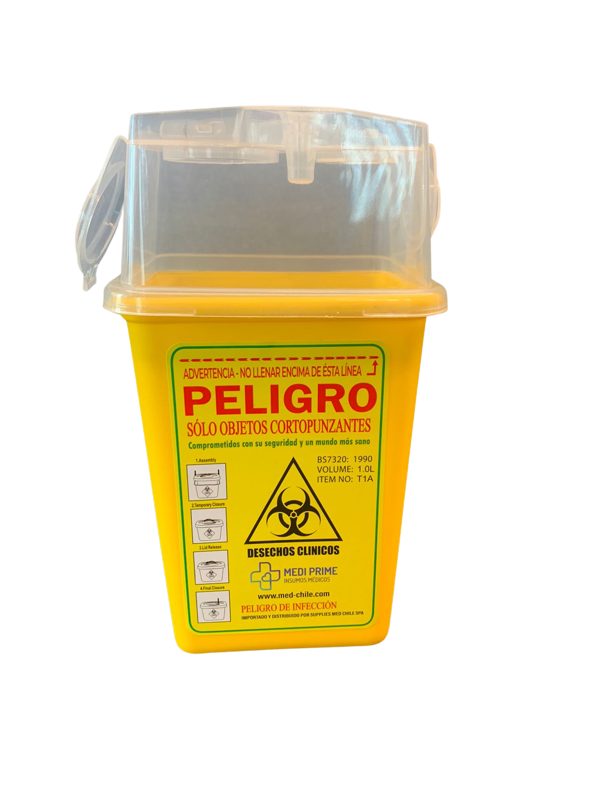 Contenedor Amarillo Cortopunzante 1L