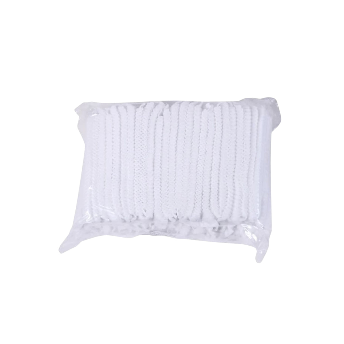 Cofia Desechable blanca con clip - 100 unidades
