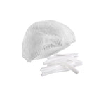 Cofia Desechable blanca con clip - 100 unidades
