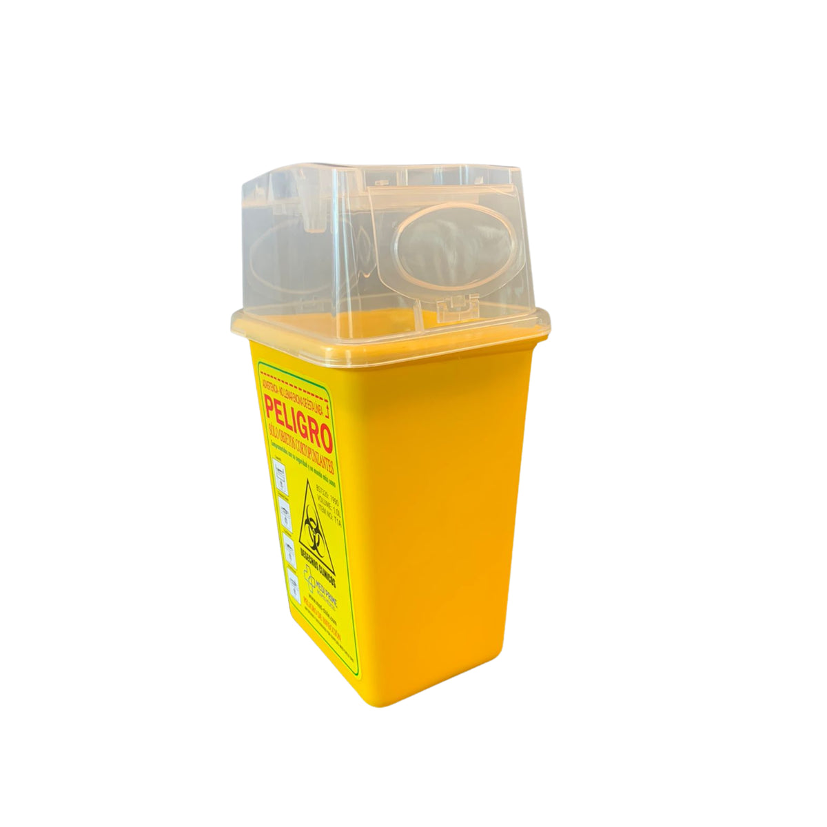 Contenedor cortopunzante color amarillo de 1L