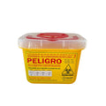 Contenedor cortopunzante color amarillo de 3 litros