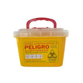 Contenedor cortopunzante color amarillo de 5 litros