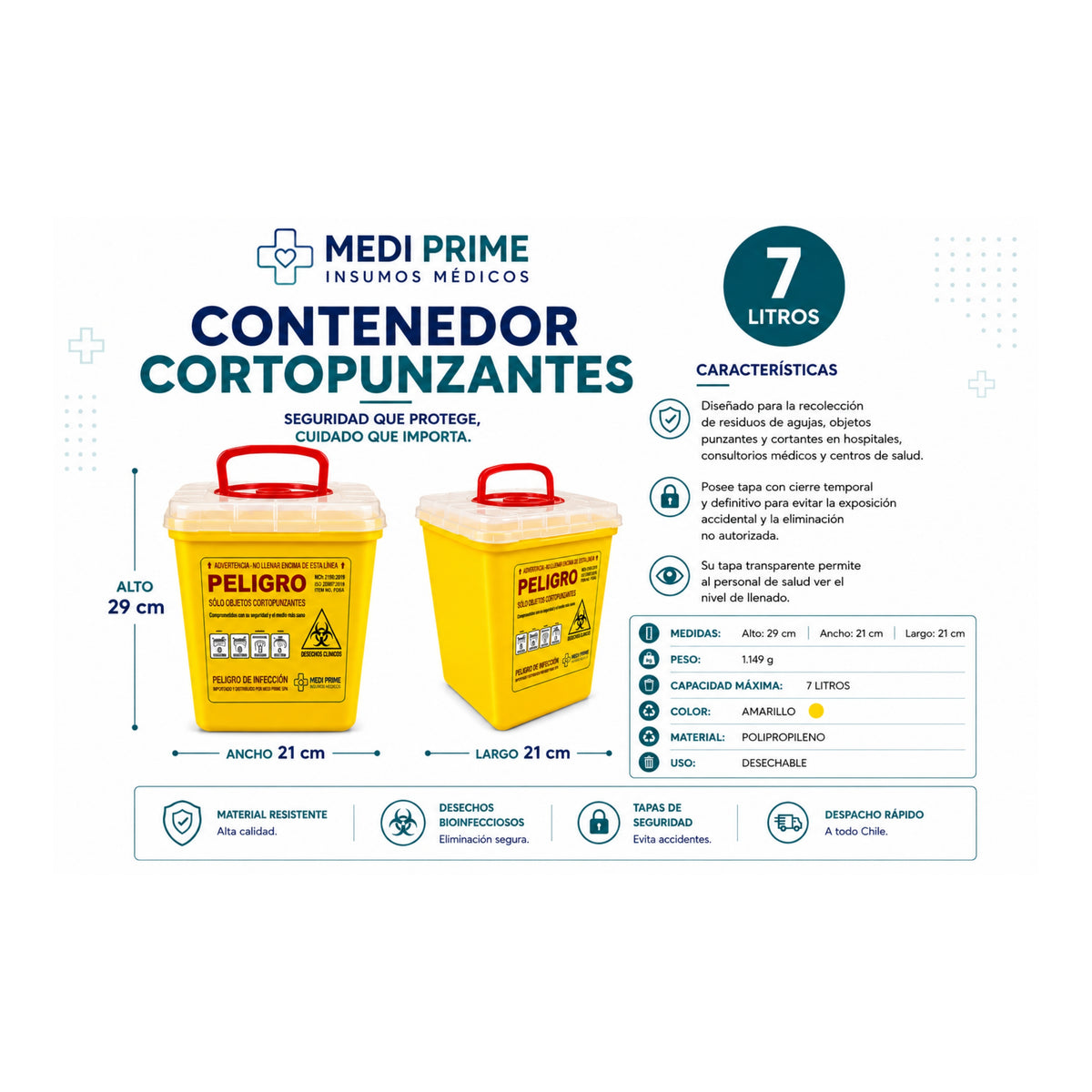 Pack Contenedores Cortopunzante 20 Un.