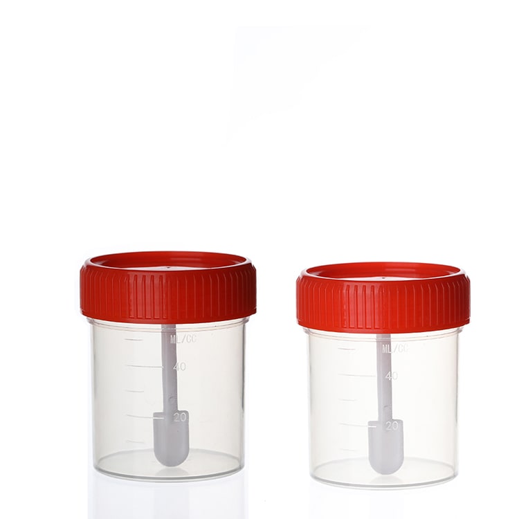 Frasco muestra heces con cuchara esteril 60 ml