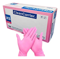 Guantes nitrilo Rosado CleanCarrier Talla XS