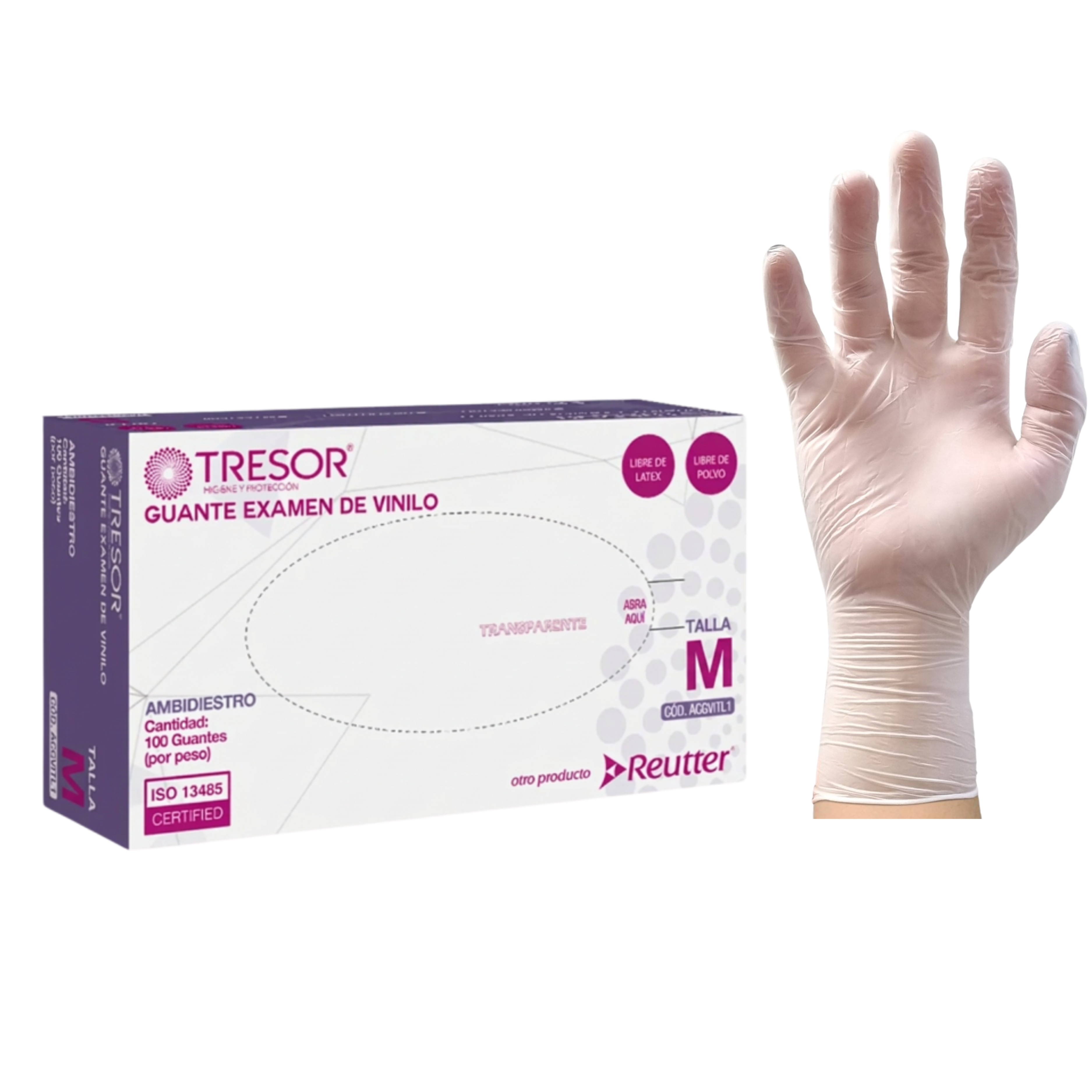 Guantes Vinilo - Tresor - Talla M
