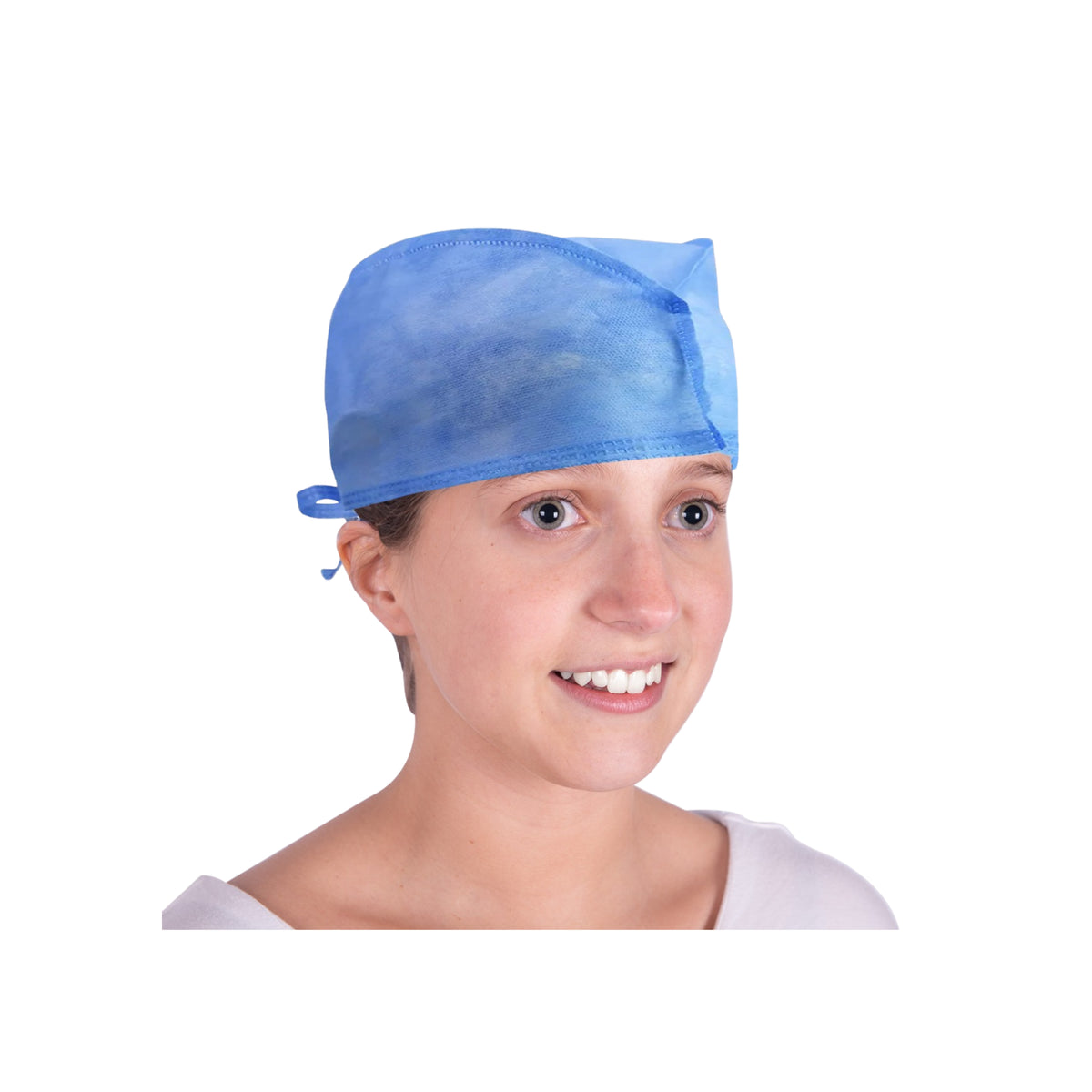 Gorro Cirujano c/tiras color celeste - Bolsa X 100 Unid