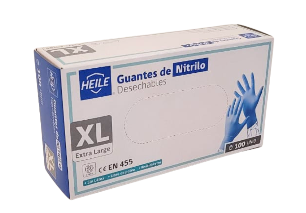 Guantes nitrilo Heile Talla XL