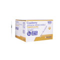 Jeringa tuberculina 1cc aguja de 27 × 1/2 Cranberry  - Caja de 100 Unid