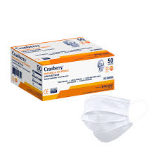 Mascarilla Cranberry 3P uso medico blanca 1×50 unidades