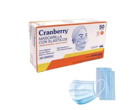 MASCARILLA 3P BLANCA C/ELASTICO Y FILTRO USO MEDICO