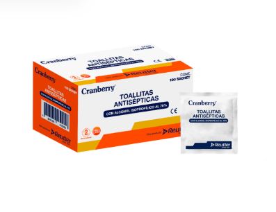 TOALLITAS CON ALCOHOL ISOPROPILICO 70% CAJA X 100 UN