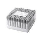 Tubo al vacío, Tapa Gris (Glucosa) 2 ML (13X75MM) - Rack de 100 Unid