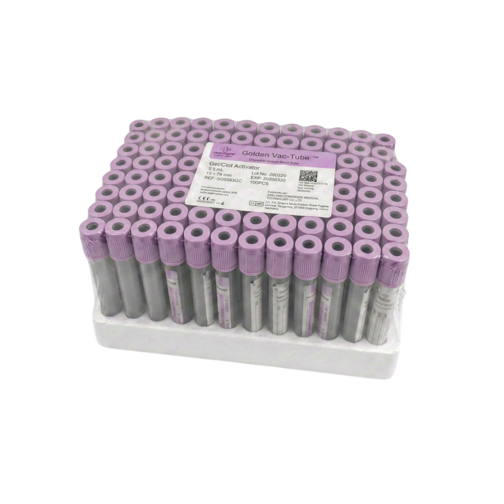 Tubo al vacío para muestras de sangre (Lila) - EDTA K2 - 3ml - Rack de 100 Unid