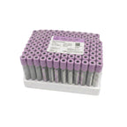 Tubo al vacío para muestras de sangre (Lila) - EDTA K2 - 3ml - Rack de 100 Unid