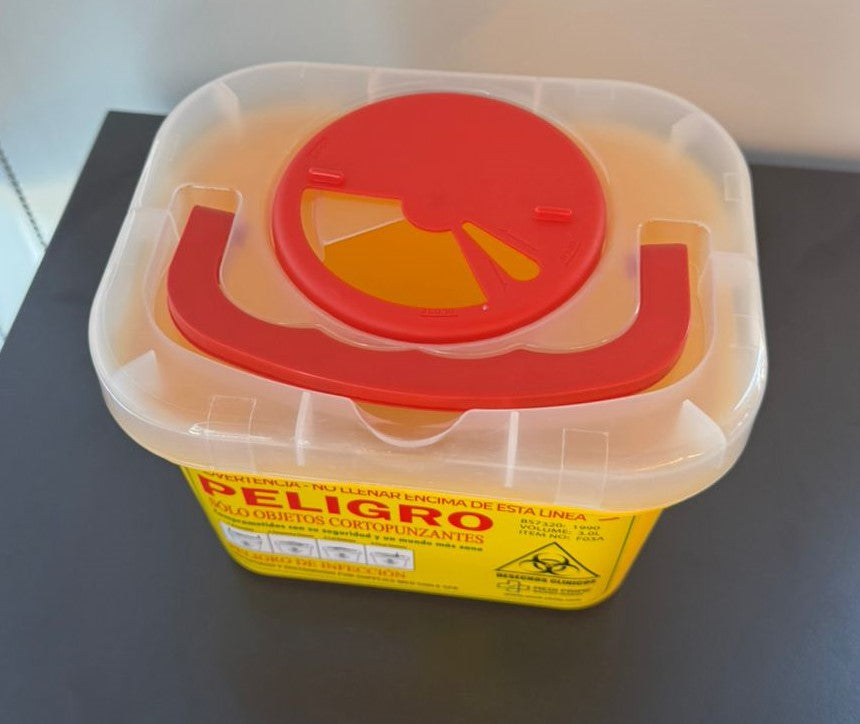 Contenedor Amarillo Cortopunzante 3 litros