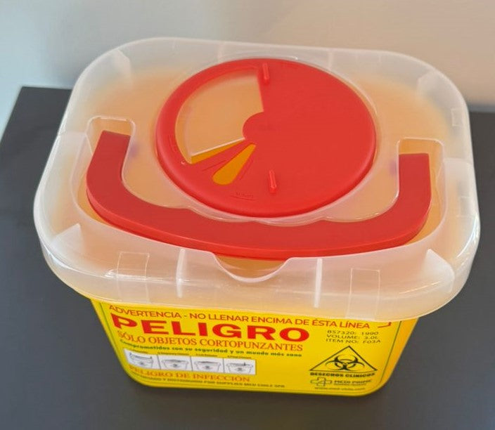 Contenedor Amarillo Cortopunzante 3 litros