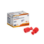 Tapa de obturación roja macho - hembra. Caja de 100 Unid
