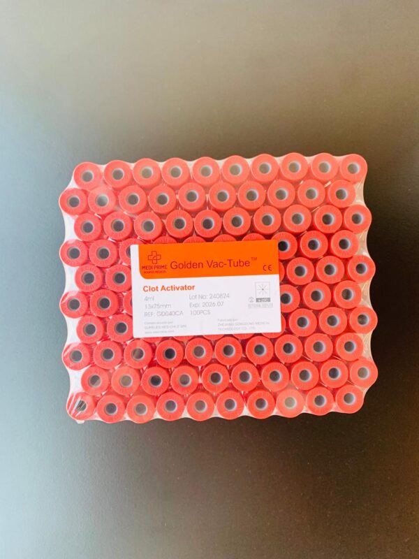 Tubo al vacio, Tapa Roja (Clot Activador) 4 ML (13X75MM) X 100 unidades - Imagen 2